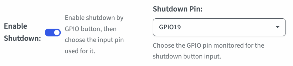Shutdown Pin