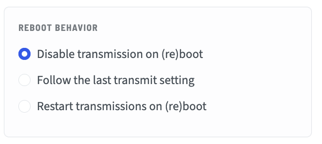 Reboot Behavior