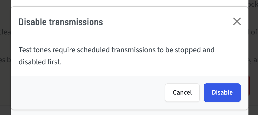 Disable Transmissions