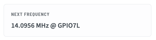 Frequency Panel GPIO Status