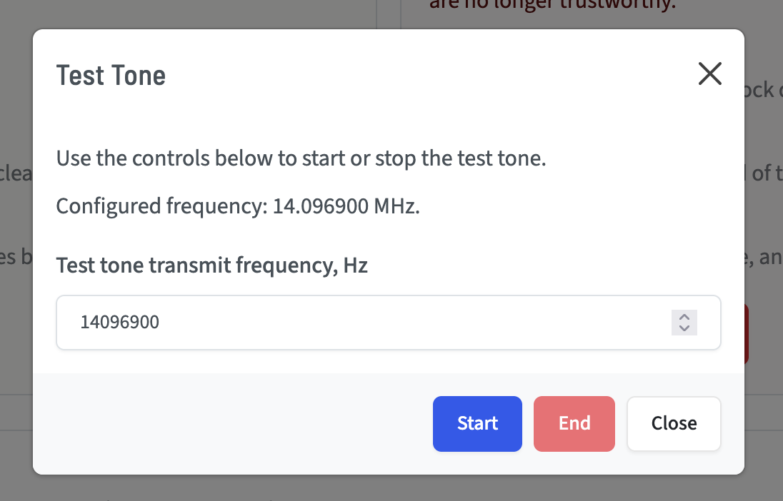Test Tone Modal